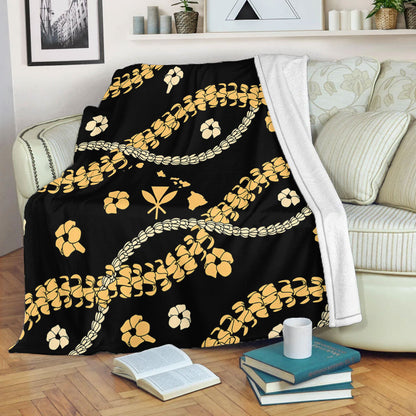 Hawaii Premium Blanket Curve Floral Lei-Myprintsy