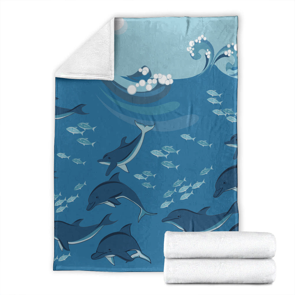 Hawaii Premium Blanket Dolphin And Sea-Myprintsy
