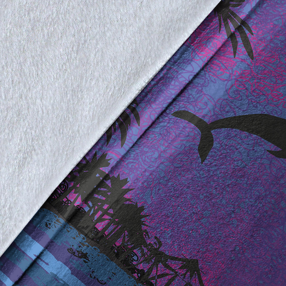 Hawaii Premium Blanket Dolphin Dance In Night-Myprintsy