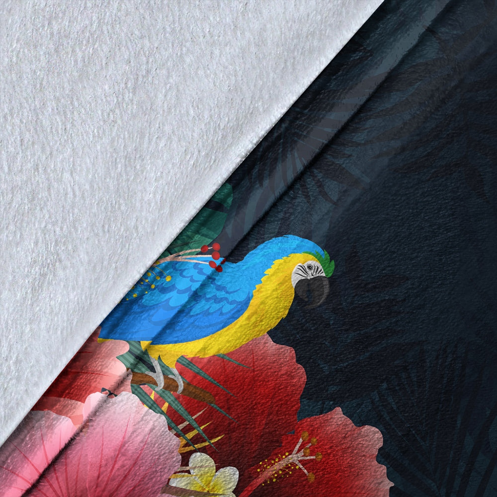 Hawaii Premium Blanket Forest Hibiscus-Myprintsy