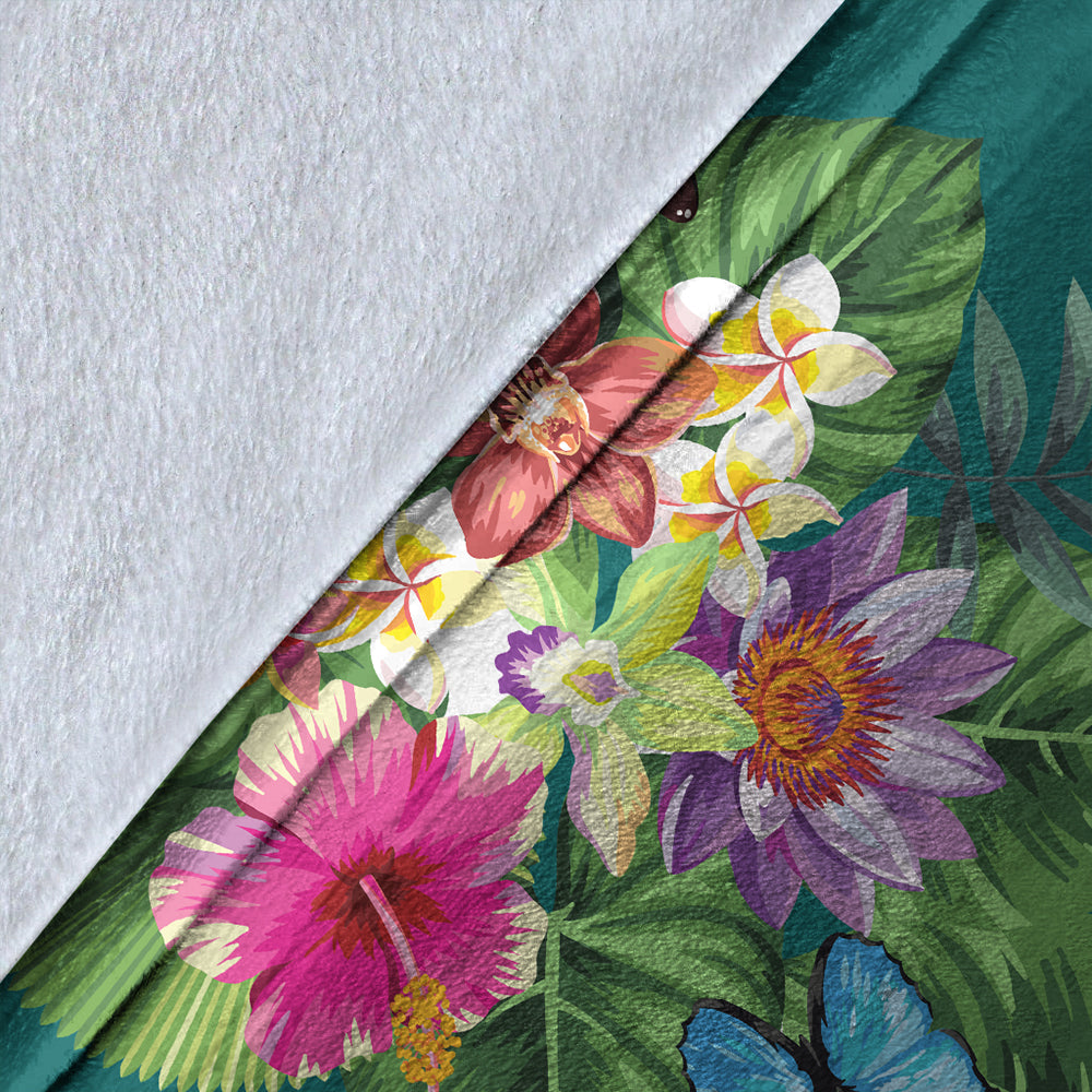 Hawaii Premium Blanket Garden Flower-Myprintsy