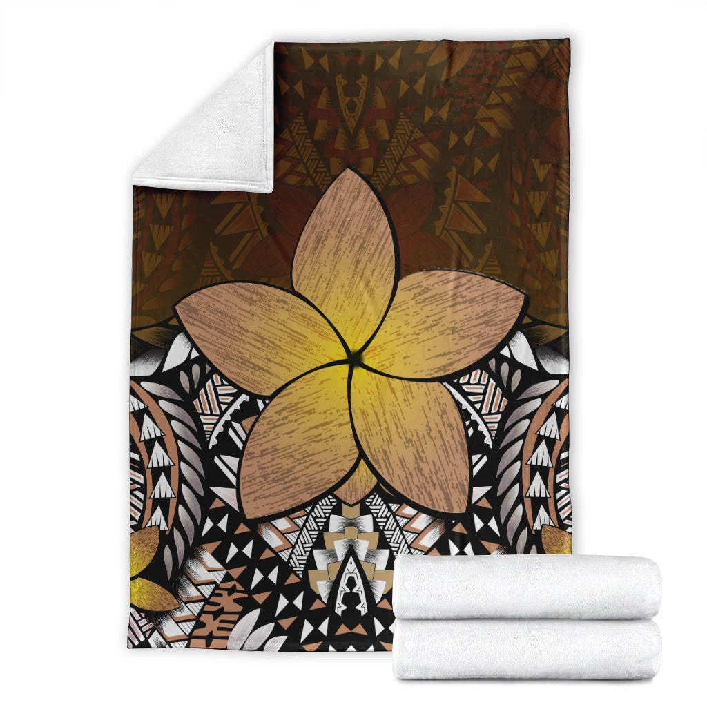 Hawaii Premium Blanket Hawaii Plumeria Polynesian Traditional Patterns Vintage Version-Myprintsy