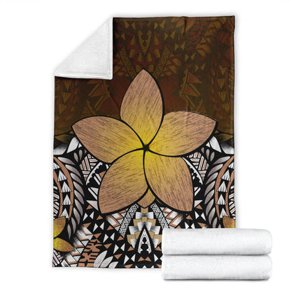 Hawaii Premium Blanket Hawaii Plumeria Polynesian Traditional Patterns Vintage Version-Myprintsy