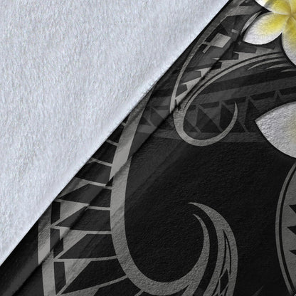 Hawaii Premium Blanket Hawaiian Turtle Honu Plumeria Tribal Tattoo-Myprintsy