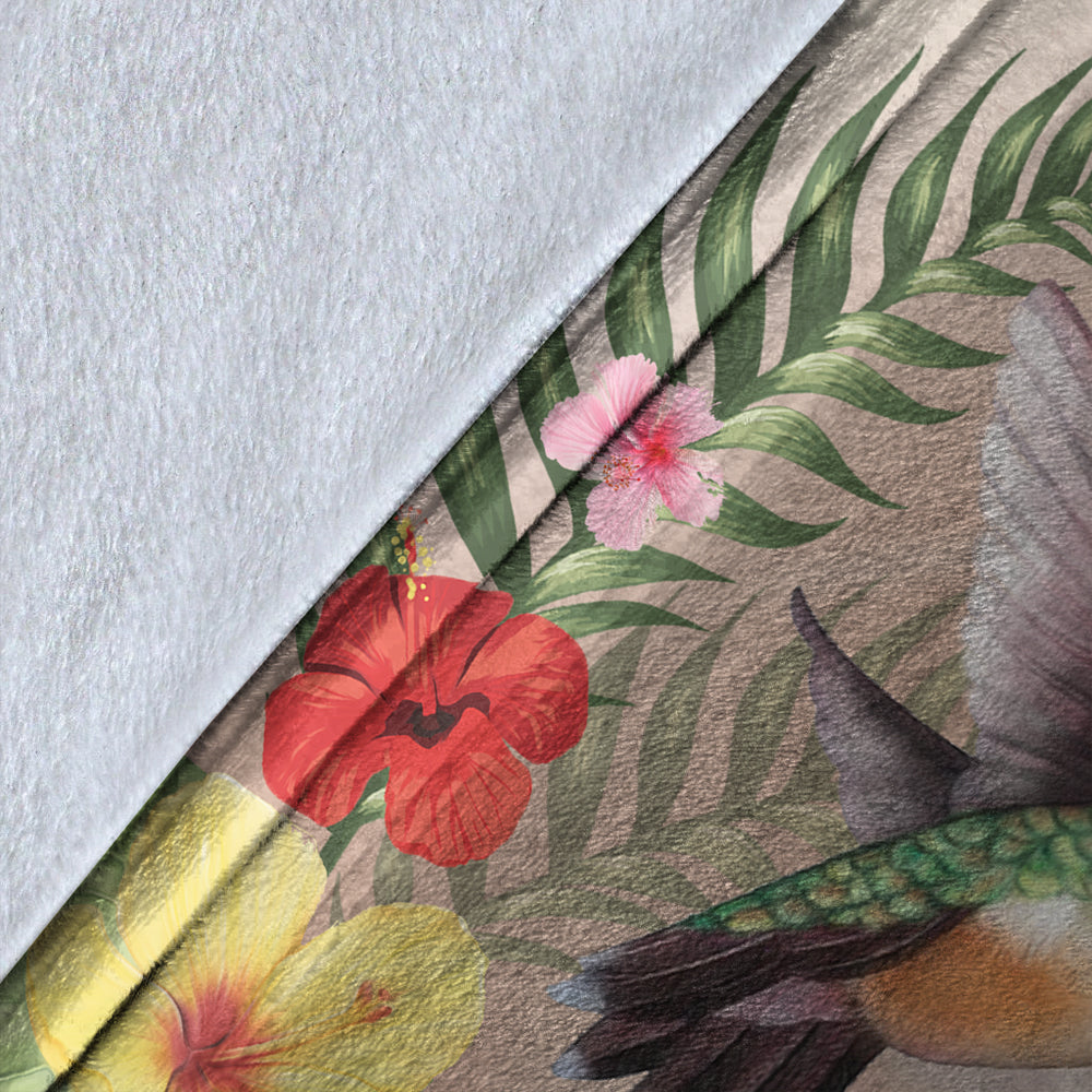 Hawaii Premium Blanket Hibiscus Bird-Myprintsy