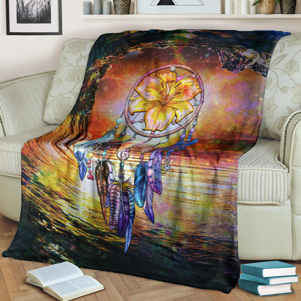 Hawaii Premium Blanket Hibiscus Dreamcatcher Wales Night-Myprintsy