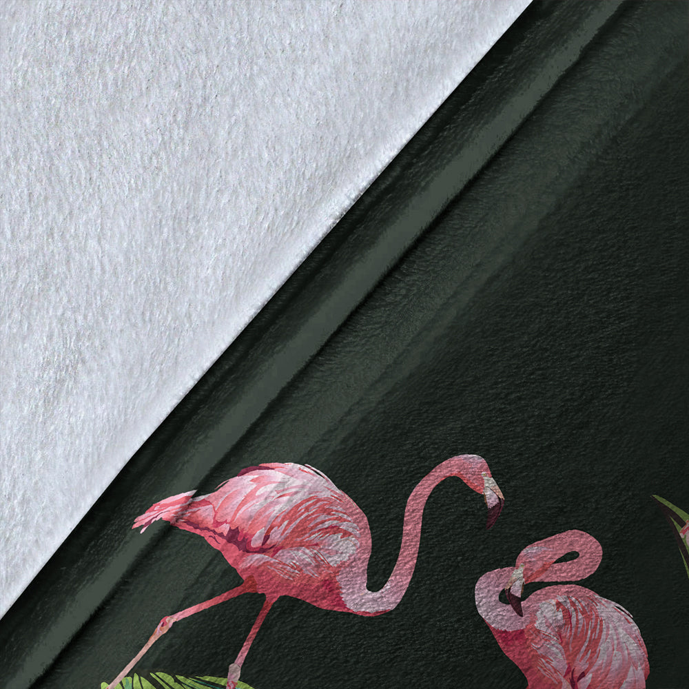 Hawaii Premium Blanket Hibiscus Flamingo-Myprintsy