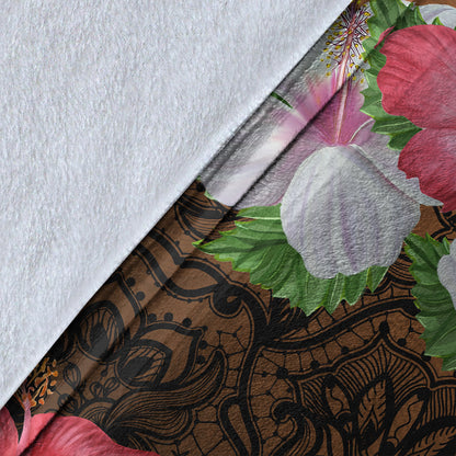 Hawaii Premium Blanket Hibiscus Flower Polynesia-Myprintsy