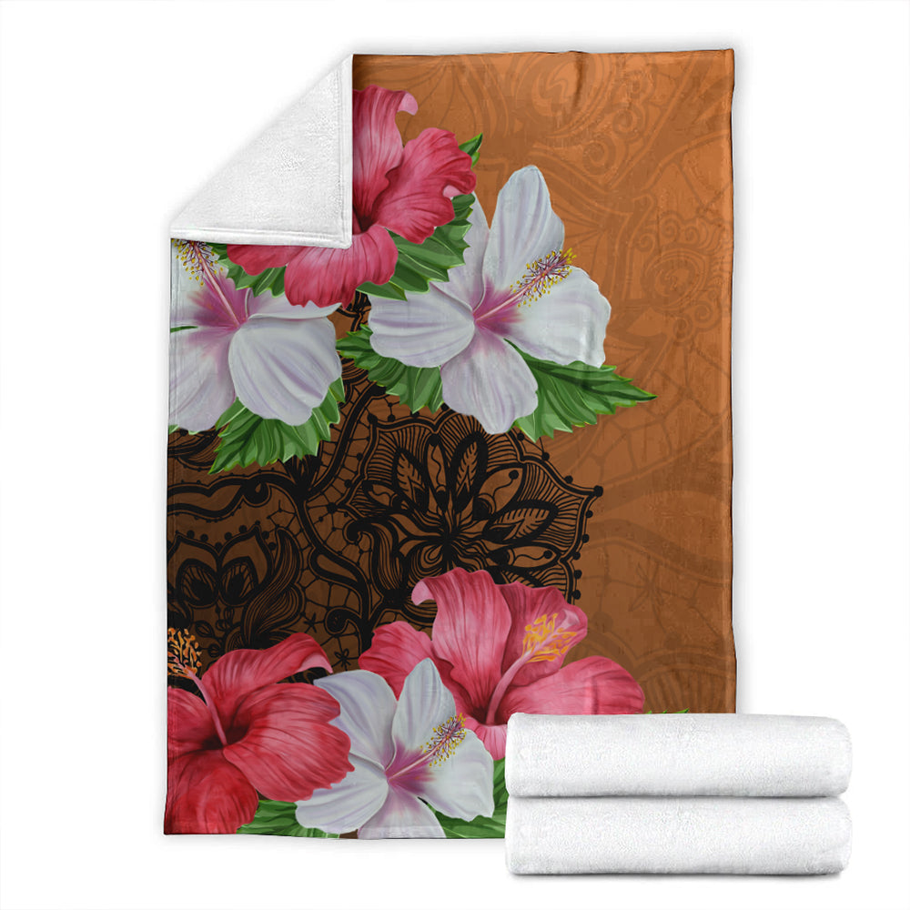 Hawaii Premium Blanket Hibiscus Flower Polynesia-Myprintsy