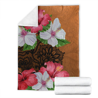 Hawaii Premium Blanket Hibiscus Flower Polynesia-Myprintsy