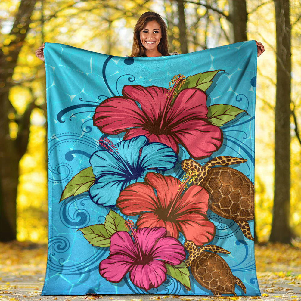 Hawaii Premium Blanket Hibiscus Flower Soulful-Myprintsy