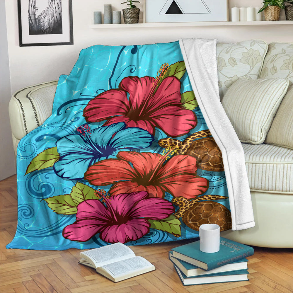 Hawaii Premium Blanket Hibiscus Flower Soulful-Myprintsy