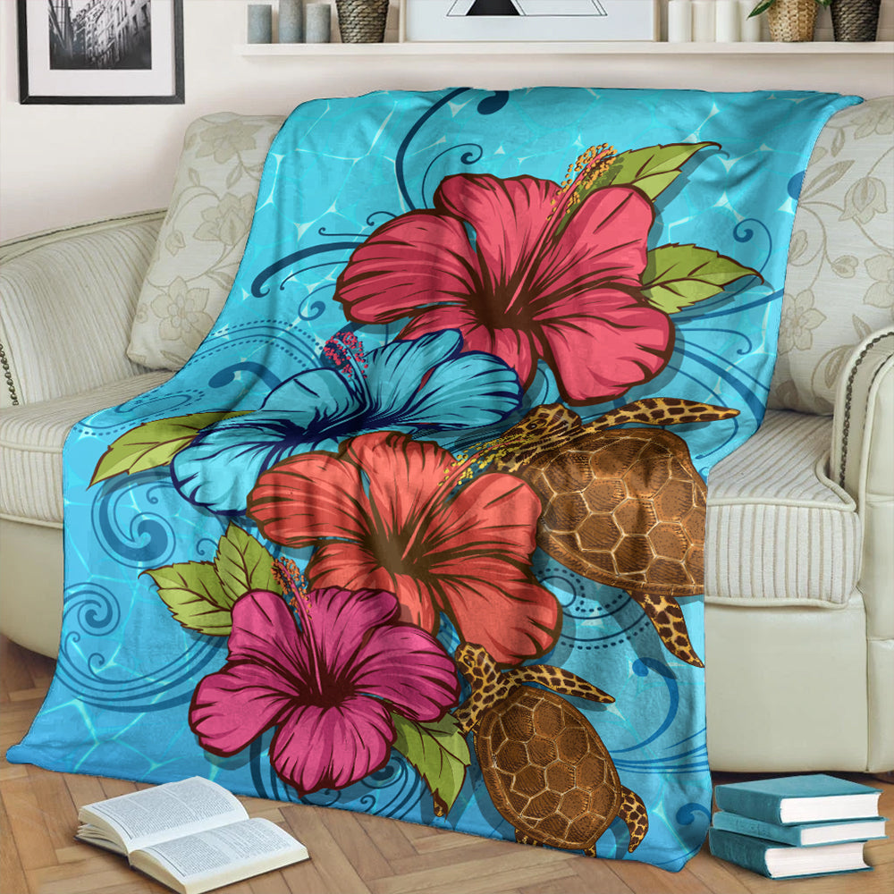 Hawaii Premium Blanket Hibiscus Flower Soulful-Myprintsy
