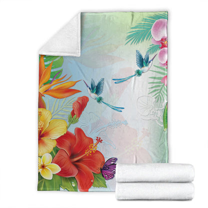 Hawaii Premium Blanket Hibiscus In Jung-Myprintsy