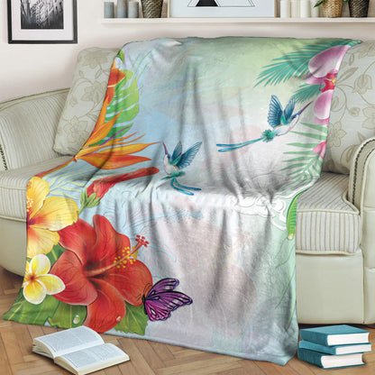Hawaii Premium Blanket Hibiscus In Jung-Myprintsy