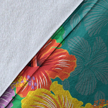 Hawaii Premium Blanket Hibiscus More Color-Myprintsy