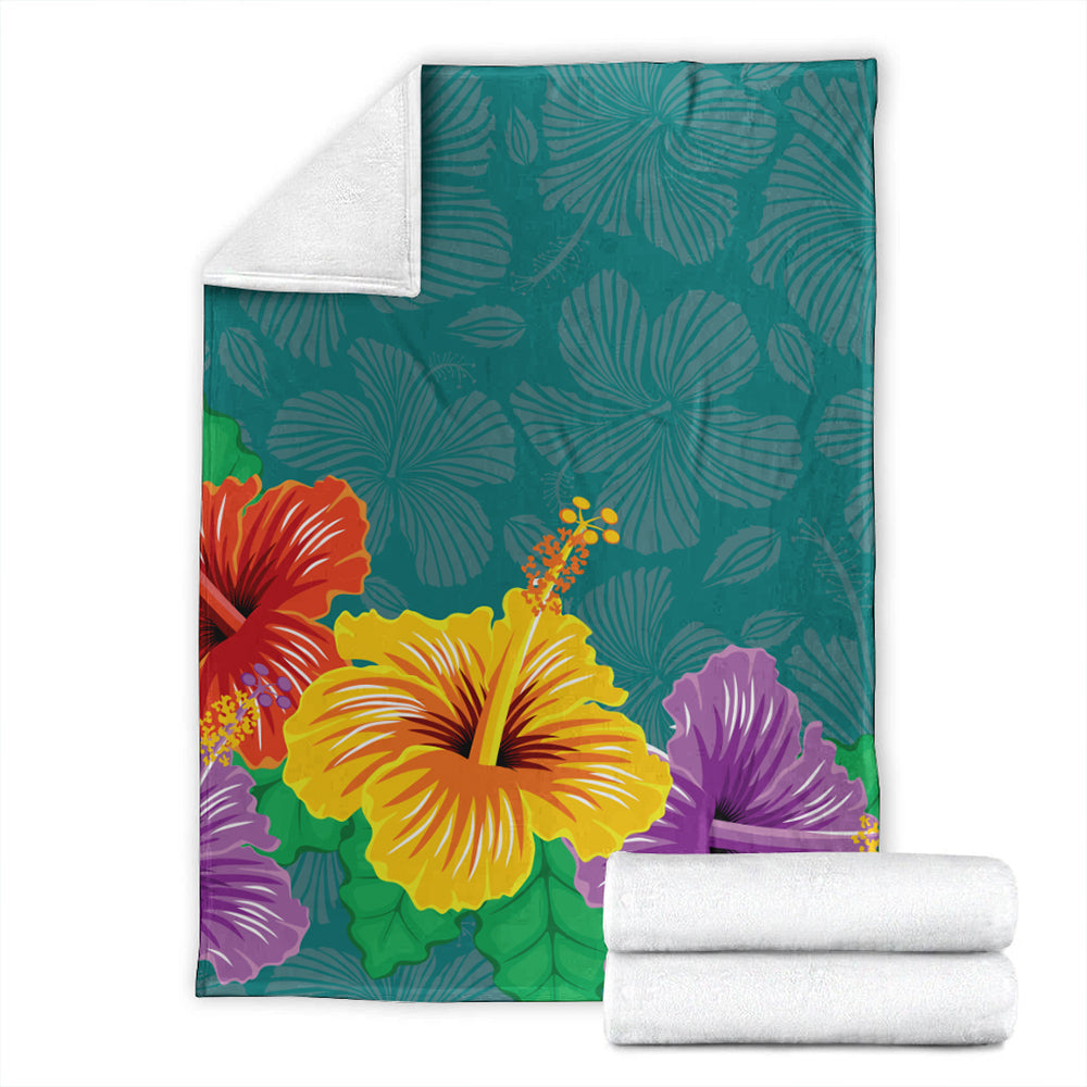 Hawaii Premium Blanket Hibiscus More Color-Myprintsy