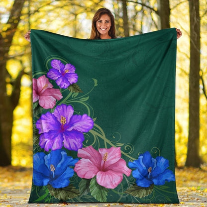 Hawaii Premium Blanket Hibiscus More Colorful-Myprintsy