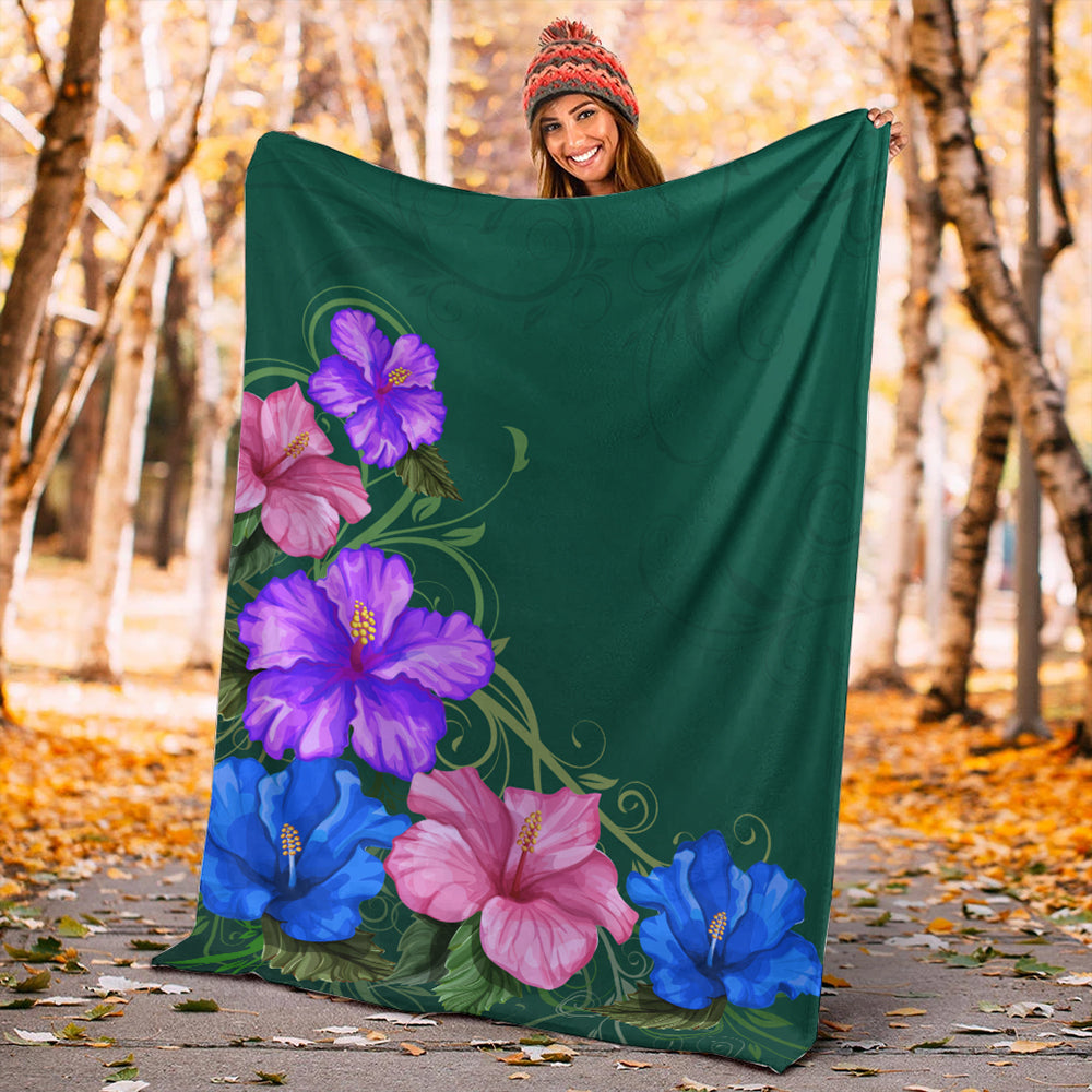 Hawaii Premium Blanket Hibiscus More Colorful-Myprintsy
