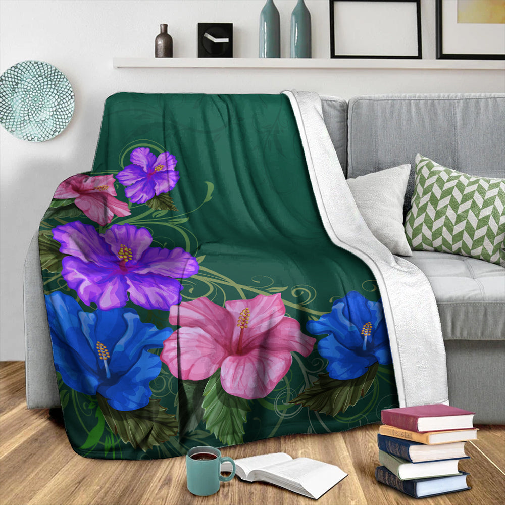 Hawaii Premium Blanket Hibiscus More Colorful-Myprintsy