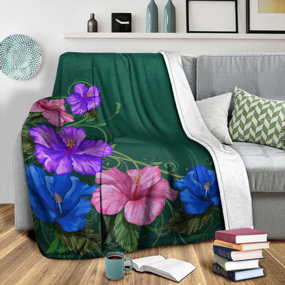 Hawaii Premium Blanket Hibiscus More Colorful-Myprintsy