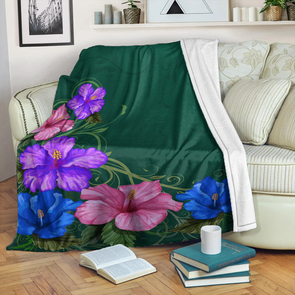Hawaii Premium Blanket Hibiscus More Colorful-Myprintsy