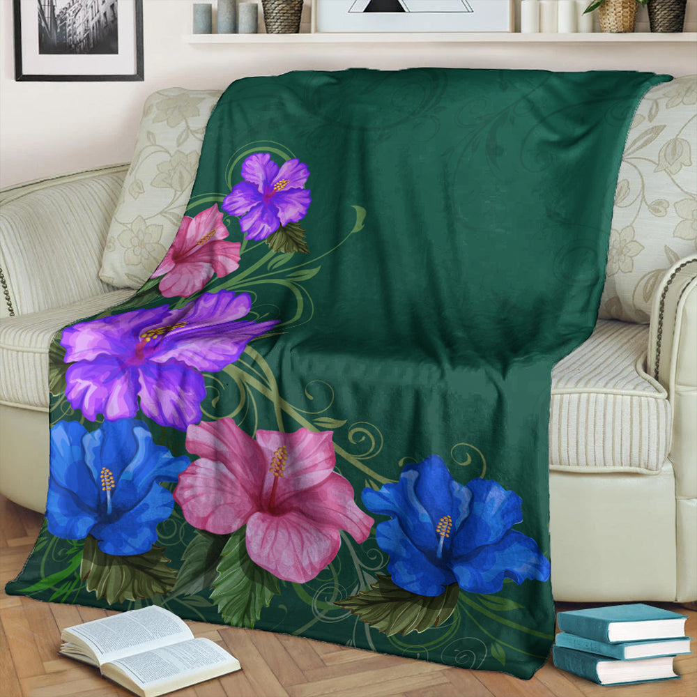 Hawaii Premium Blanket Hibiscus More Colorful-Myprintsy