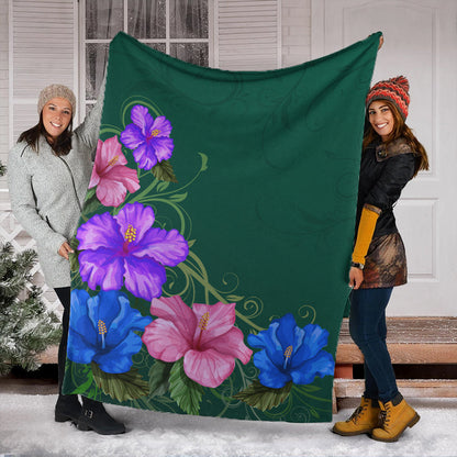 Hawaii Premium Blanket Hibiscus More Colorful-Myprintsy