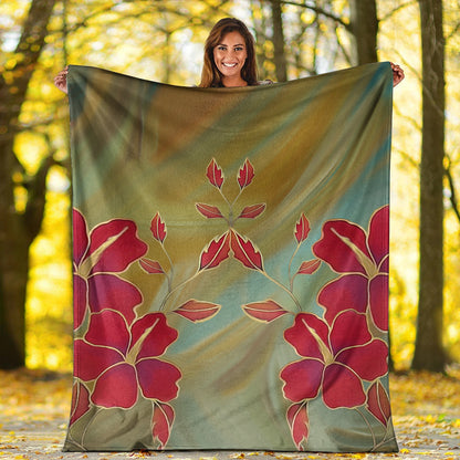 Hawaii Premium Blanket Hibiscus Water Color-Myprintsy