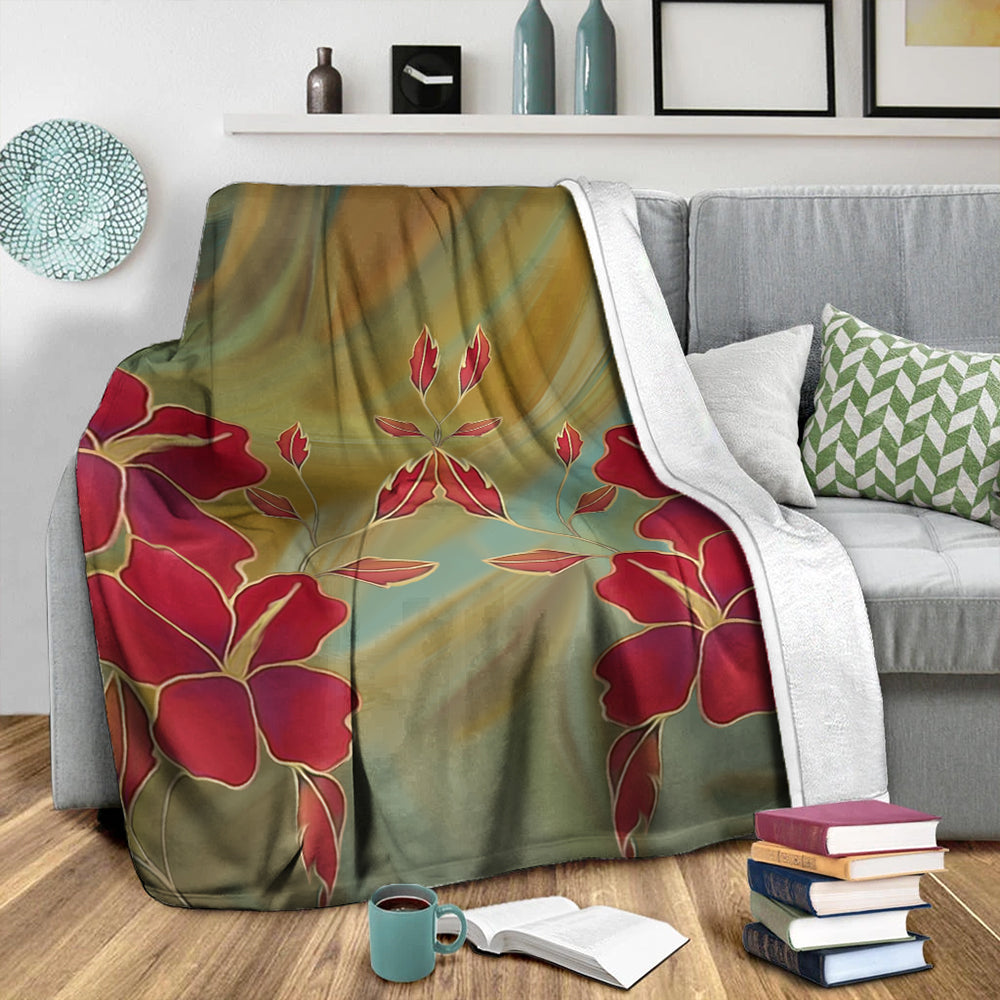 Hawaii Premium Blanket Hibiscus Water Color-Myprintsy