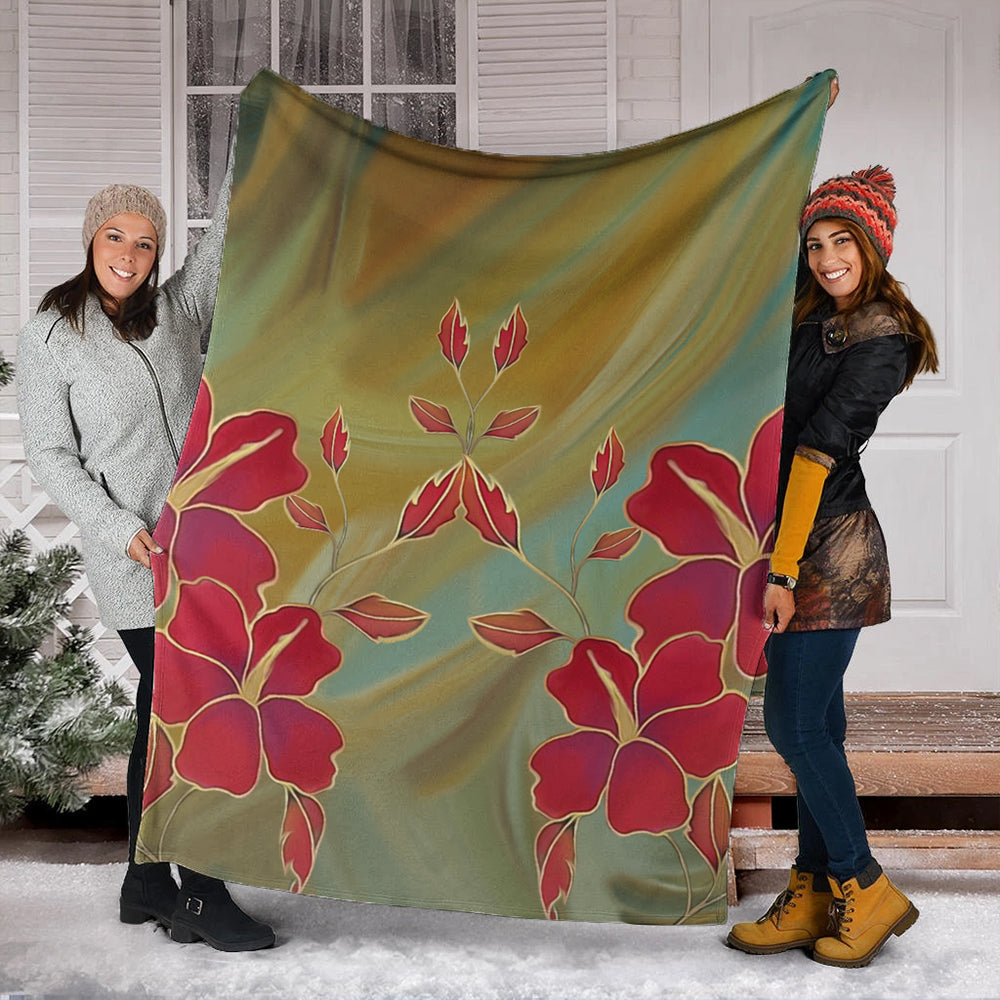 Hawaii Premium Blanket Hibiscus Water Color-Myprintsy