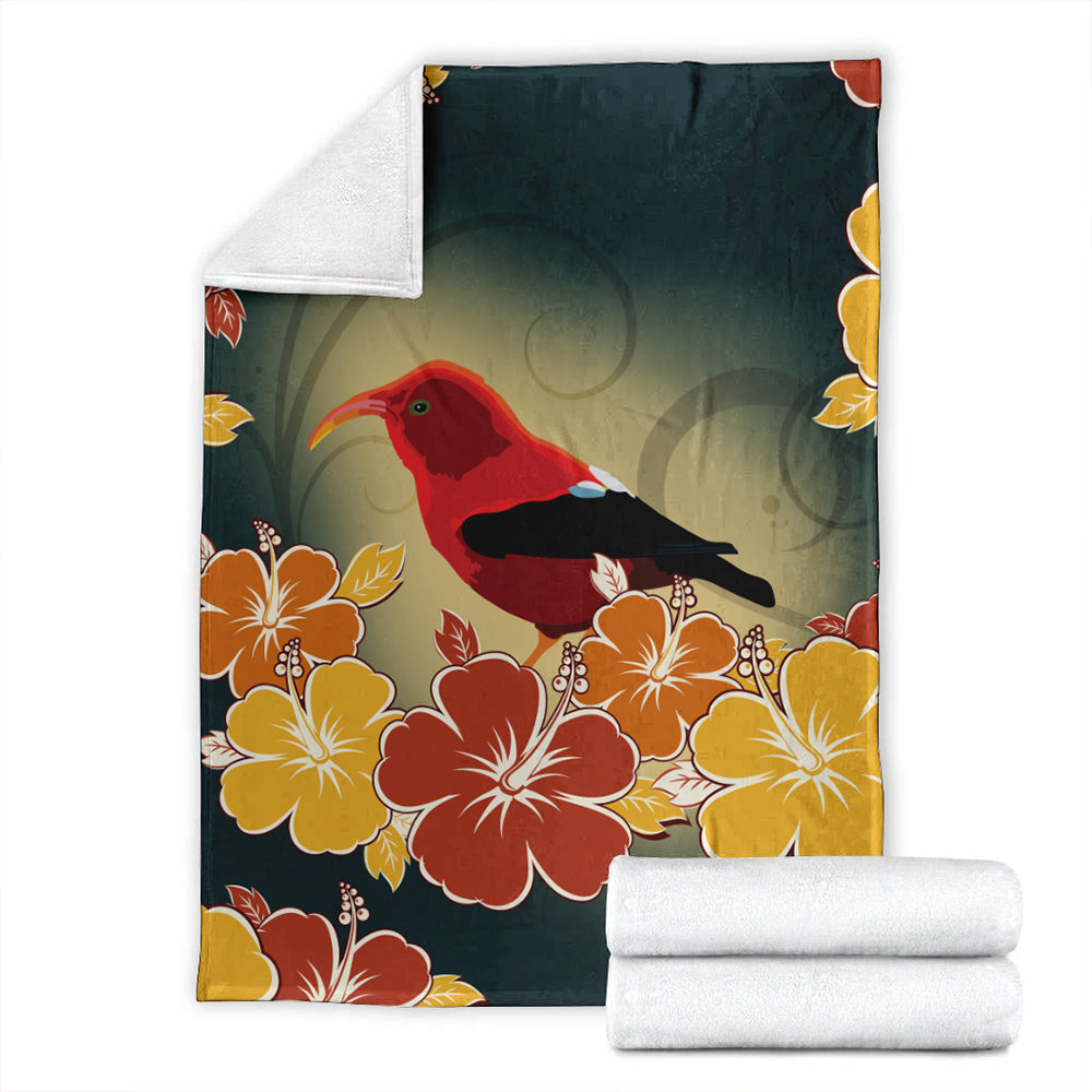 Hawaii Premium Blanket Honeycreeper Hibiscus-Myprintsy
