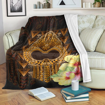 Hawaii Premium Blanket Ikaika Hawaiian With Hibiscus Flowers Retro Style-Myprintsy