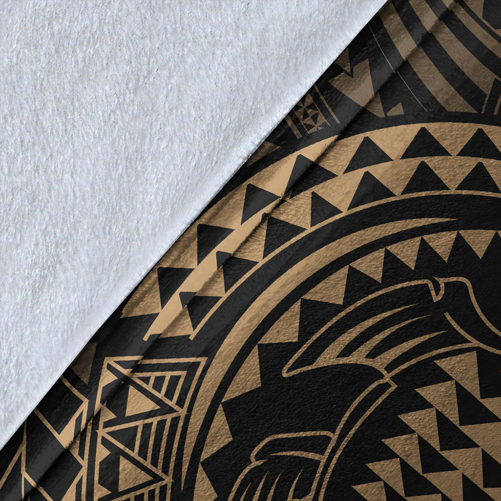 Hawaii Premium Blanket Kakau Honu Arc Polynesian Gold-Myprintsy