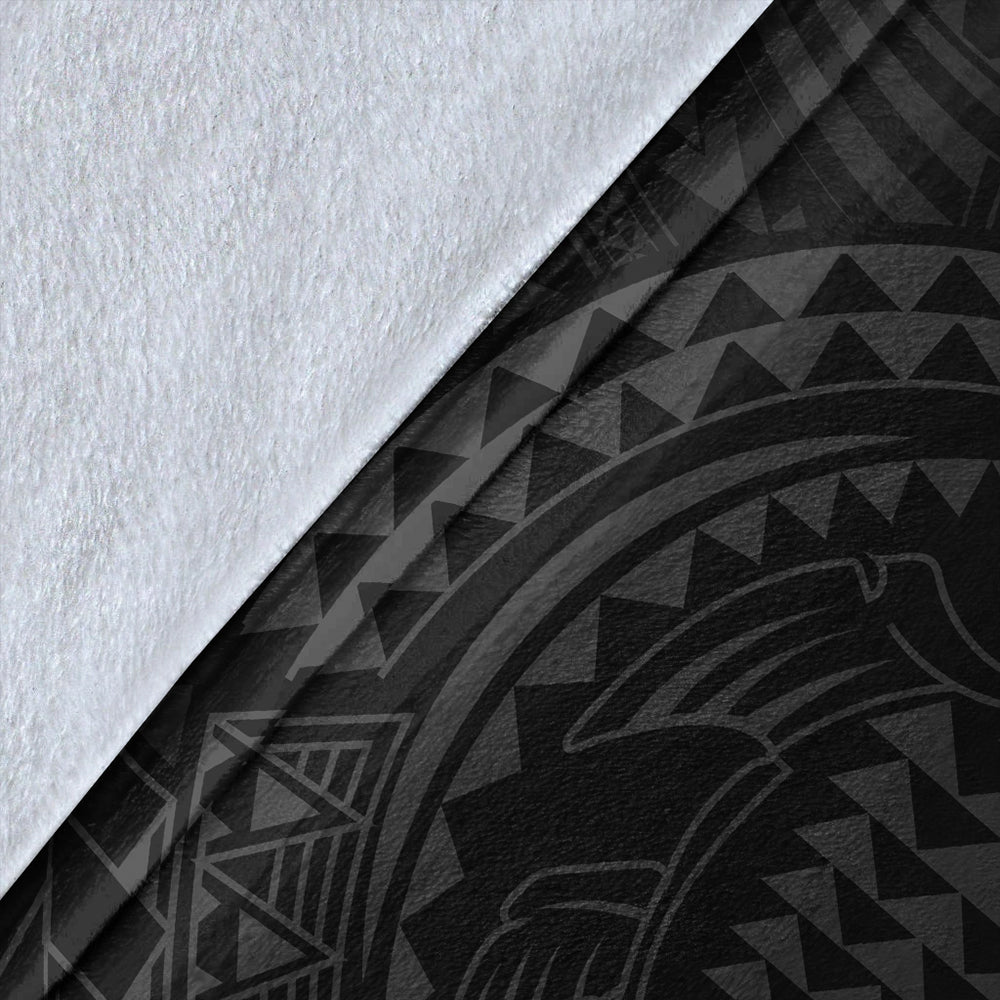 Hawaii Premium Blanket Kakau Honu Arc Polynesian Gray-Myprintsy