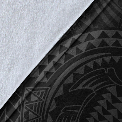 Hawaii Premium Blanket Kakau Honu Arc Polynesian Gray-Myprintsy