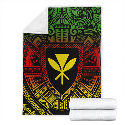 Hawaii Premium Blanket Kakau Honu Arc Polynesian Turquoise-Myprintsy