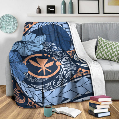 Hawaii Premium Blanket Kanaka Maoli Tribal Pattern-Myprintsy