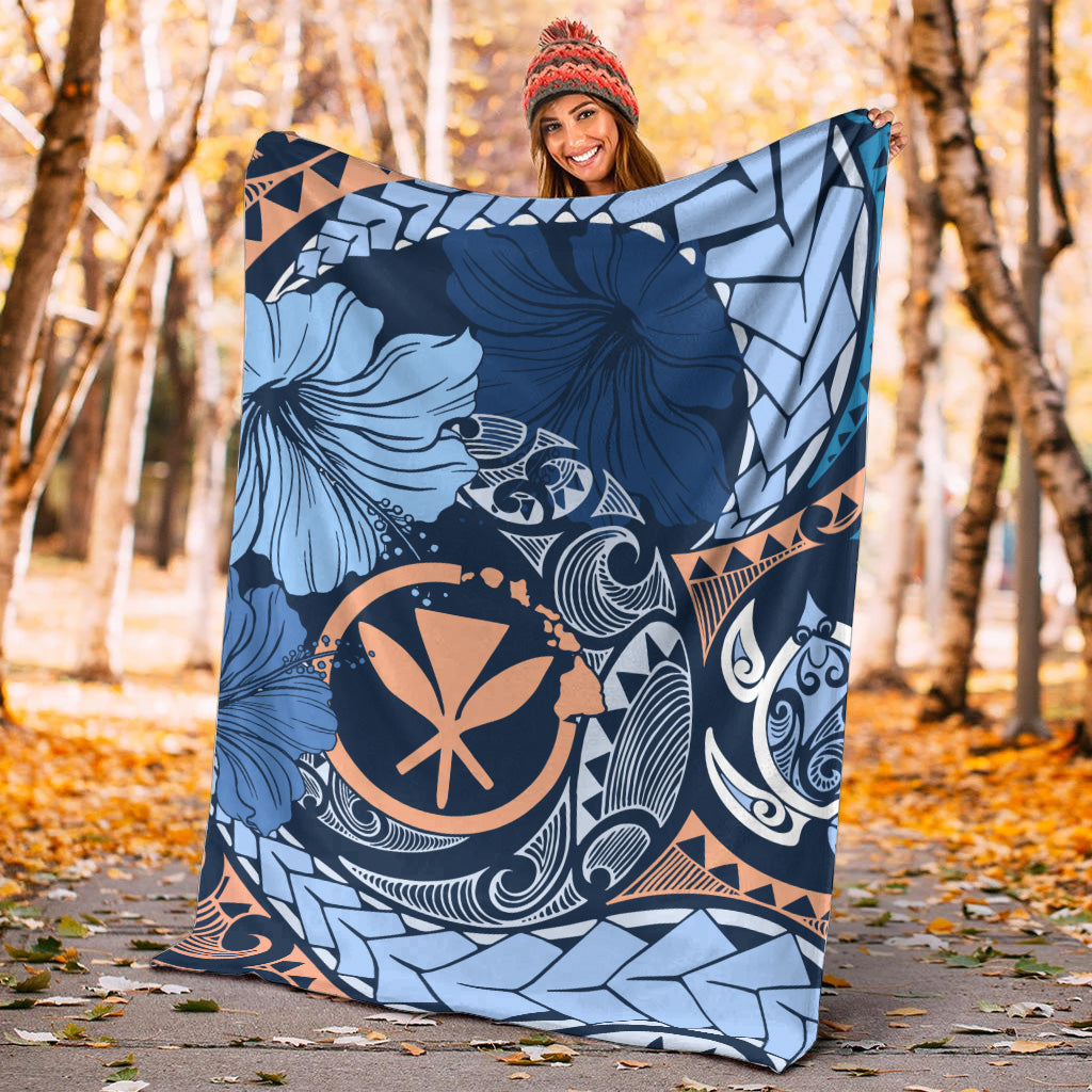Hawaii Premium Blanket Kanaka Maoli Tribal Pattern-Myprintsy