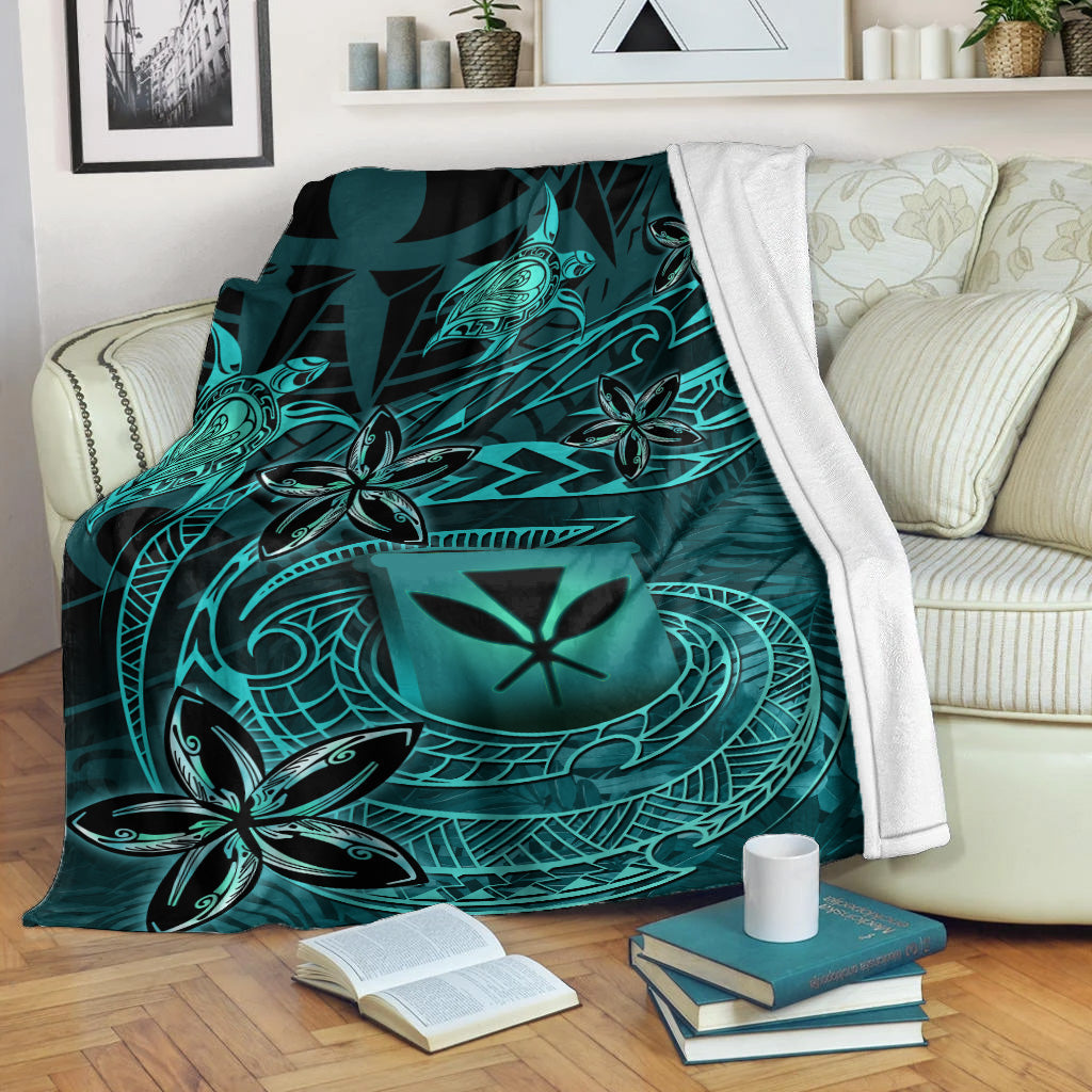 Hawaii Premium Blanket Kanaka Maoli Tropical Leaves Polynesian Pattern-Myprintsy