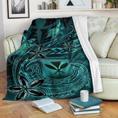 Hawaii Premium Blanket Kanaka Maoli Tropical Leaves Polynesian Pattern-Myprintsy