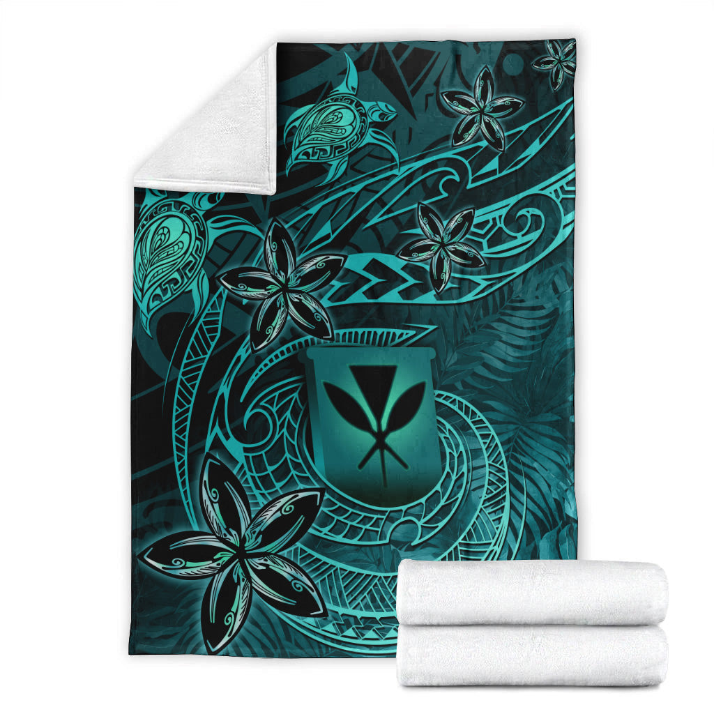 Hawaii Premium Blanket Kanaka Maoli Tropical Leaves Polynesian Pattern-Myprintsy