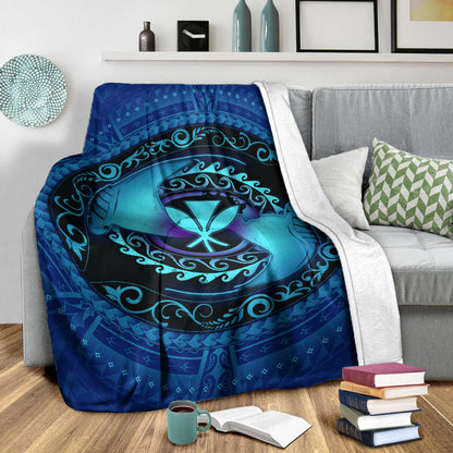 Hawaii Premium Blanket Manta Ray Couple Polynesian Ocean Style-Myprintsy