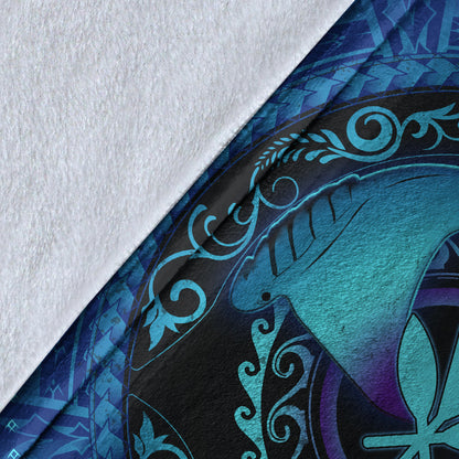 Hawaii Premium Blanket Manta Ray Couple Polynesian Ocean Style-Myprintsy