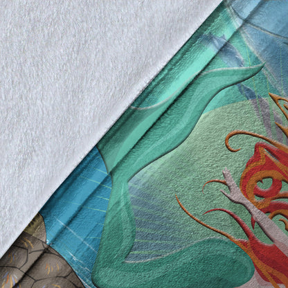 Hawaii Premium Blanket Mermaid And Animal-Myprintsy