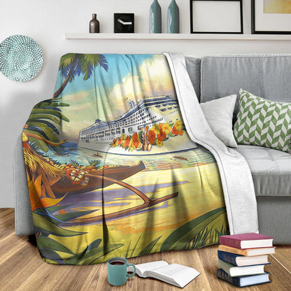 Hawaii Premium Blanket Mordern City-Myprintsy