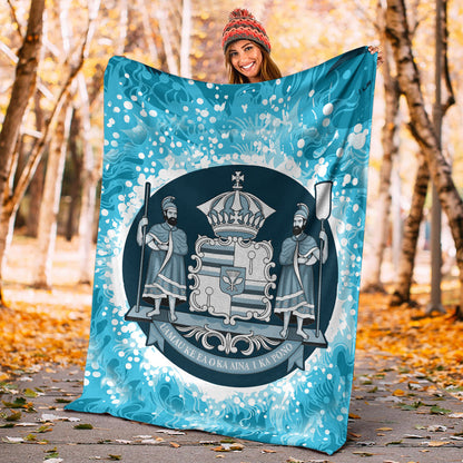 Hawaii Premium Blanket Native Hawaii Coat Of Arms Premium Blanket Discrete-Myprintsy