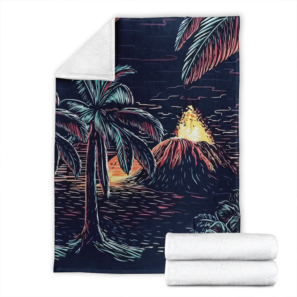 Hawaii Premium Blanket Night On The Land-Myprintsy