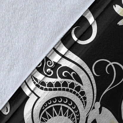 Hawaii Premium Blanket Plumeria Butterfly-Myprintsy