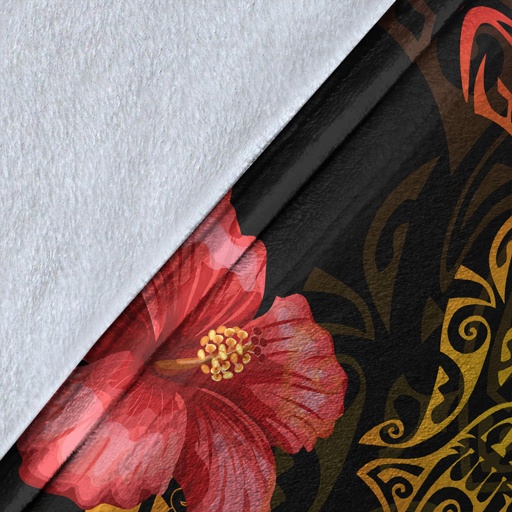 Hawaii Premium Blanket Polynesian Hibiscus Animal-Myprintsy